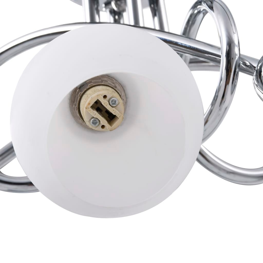 Ceiling Lamp with Round White Ceramic Shades for 4 G9 Bulbs